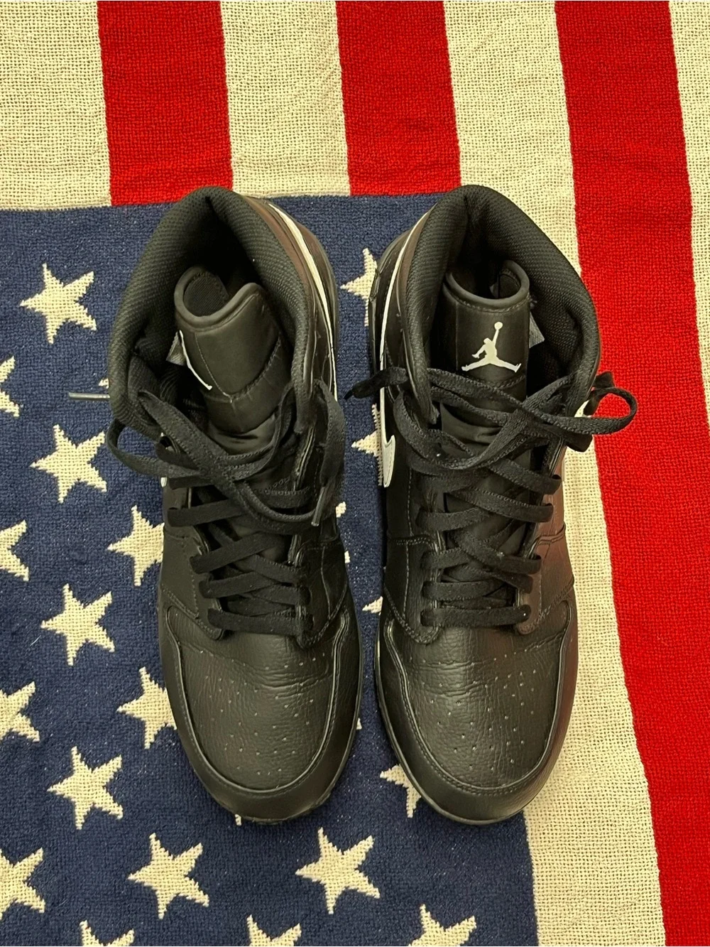 Jordan Black and White Men's High-Top Athletic Cleats Mens Size 11